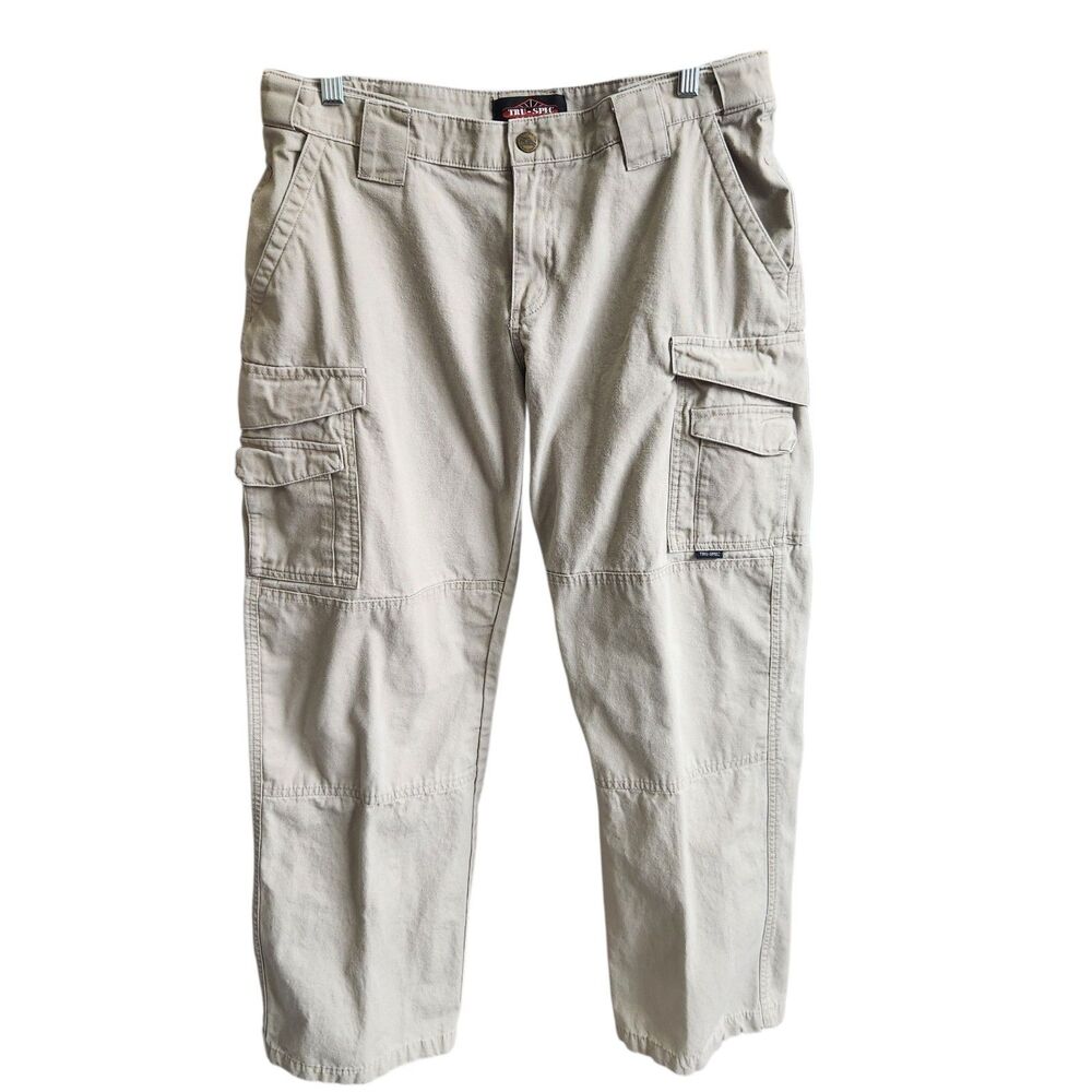 True Spec Tactical Pants-Womens-8-Tan-Adjustable Waist-Knee Detail-Durable-Gorp